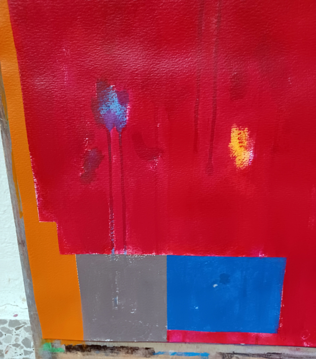 Red composition VI | Pintura de Luis Medina | Compra arte en Flecha.es