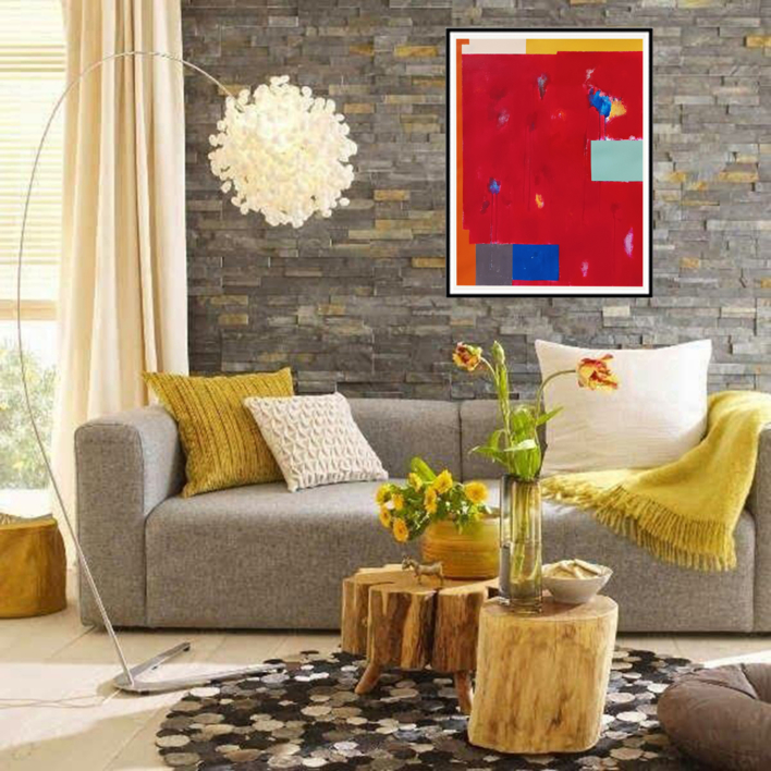 Red composition VI | Pintura de Luis Medina | Compra arte en Flecha.es