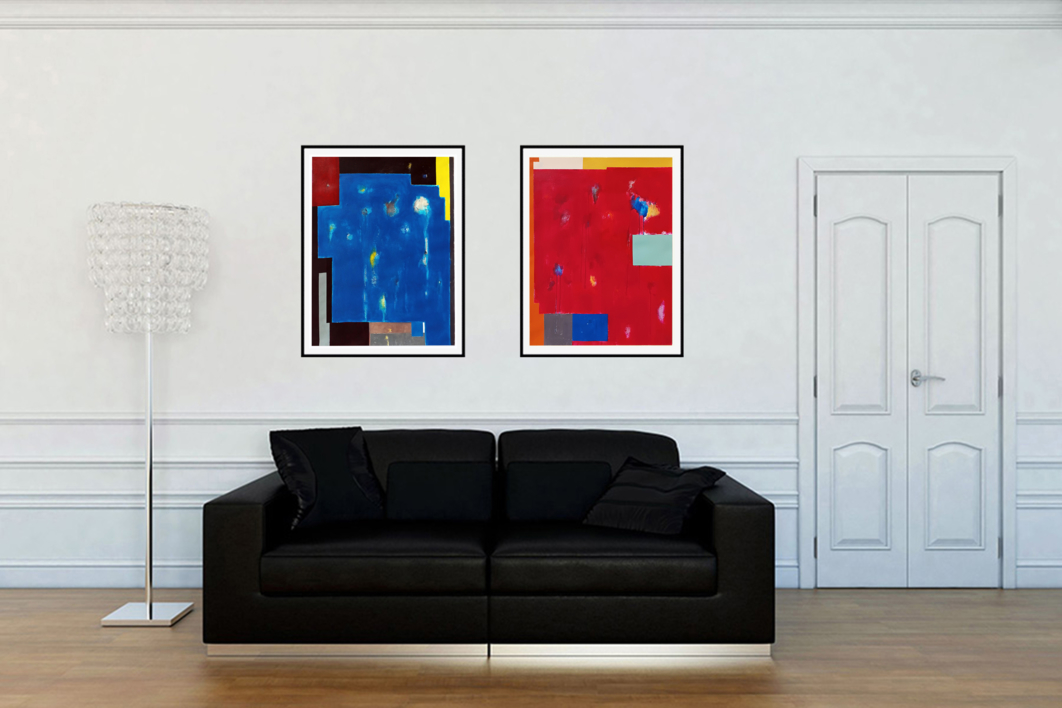 Red composition VI | Pintura de Luis Medina | Compra arte en Flecha.es