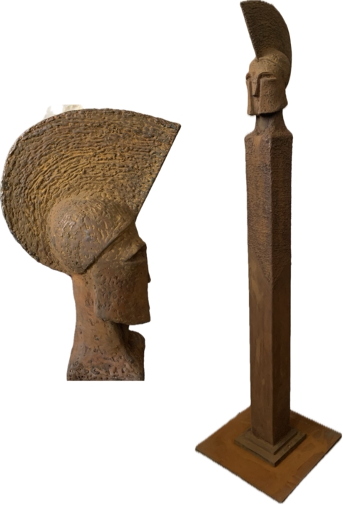 CABEZA-YELMO I |Escultura de Javier Rodanés | Compra arte en Flecha.es