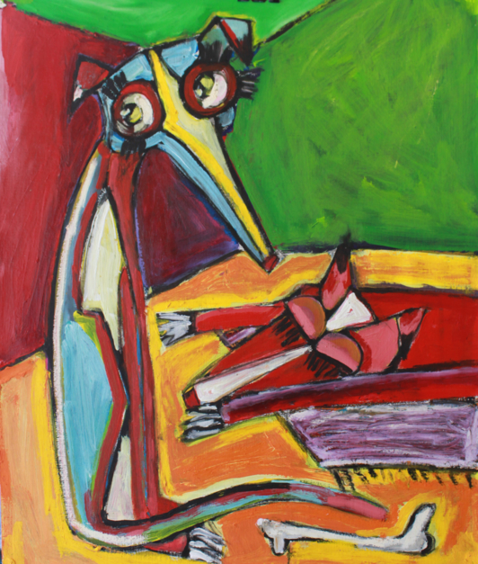 Galgos |Pintura de Veo blasco | Compra arte en Flecha.es