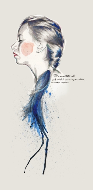 Pero tu no estabas allí, Solo estaba tu recuerdo y mi soledad haciéndose compañía |Dibujo de Mentiradeloro | Compra arte en Flecha.es