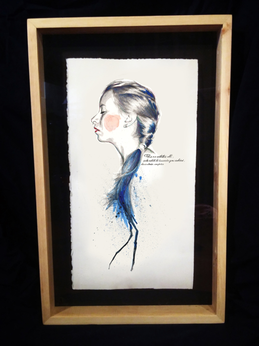 Pero tu no estabas allí, Solo estaba tu recuerdo y mi soledad haciéndose compañía | Dibujo de Mentiradeloro | Compra arte en Flecha.es