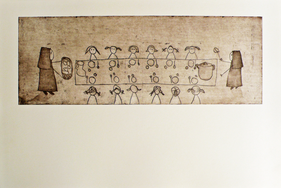 El comedor |Obra gráfica de Ana Valenciano | Compra arte en Flecha.es