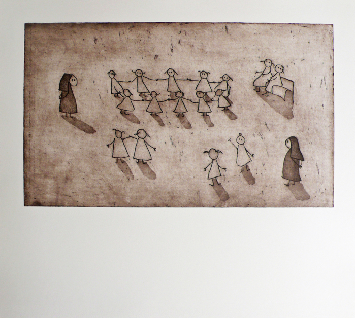 El recreo |Obra gráfica de Ana Valenciano | Compra arte en Flecha.es