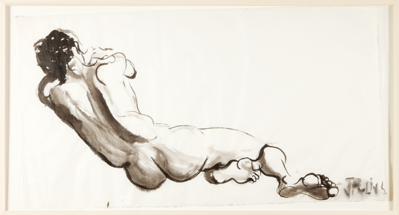 De Espaldas |Dibujo de Jaelius Aguirre | Compra arte en Flecha.es