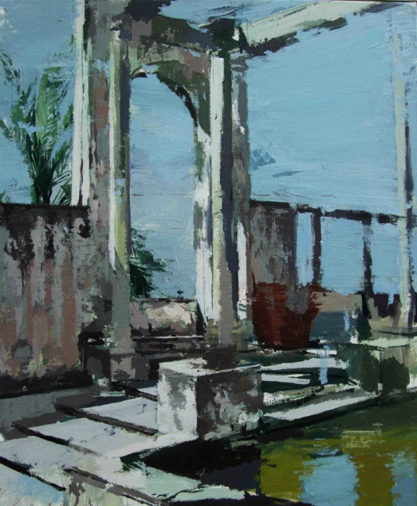 Patio de Diana Cazadora |Pintura de Gonzalo Rodríguez | Compra arte en Flecha.es