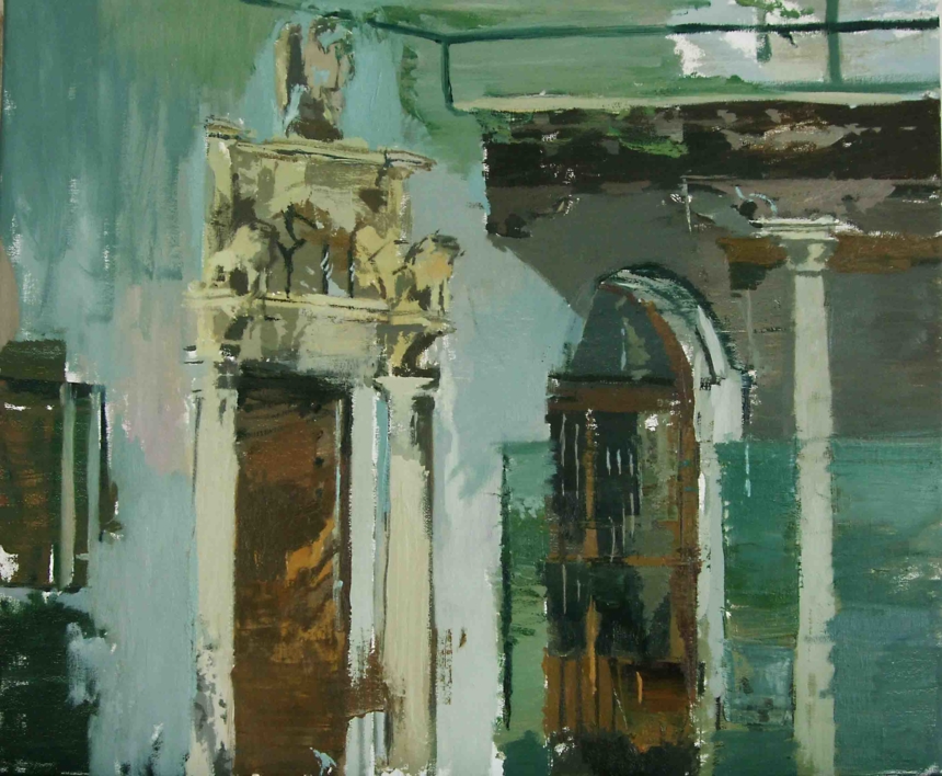 Patio de la Residencia |Pintura de Gonzalo Rodríguez | Compra arte en Flecha.es