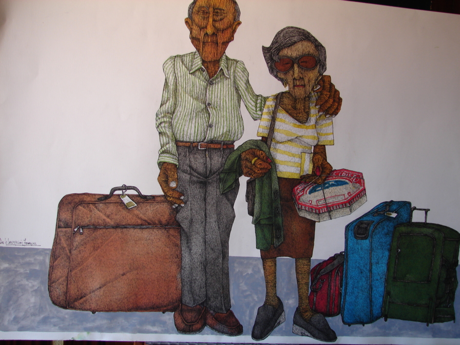 La vuelta del viaje |Dibujo de de la Concepción Torreira | Compra arte en Flecha.es