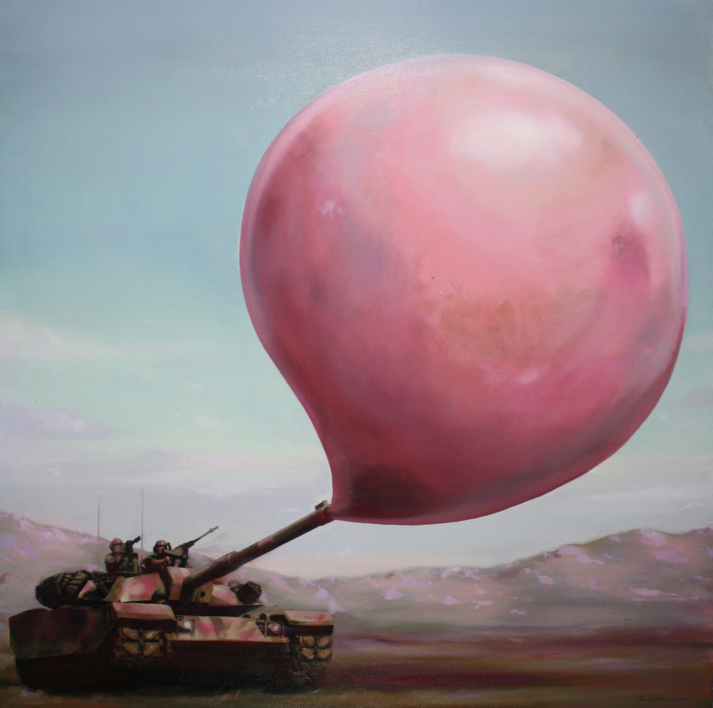 Conflicto bélico a punto de estallar |Pintura de JoseSalguero | Compra arte en Flecha.es