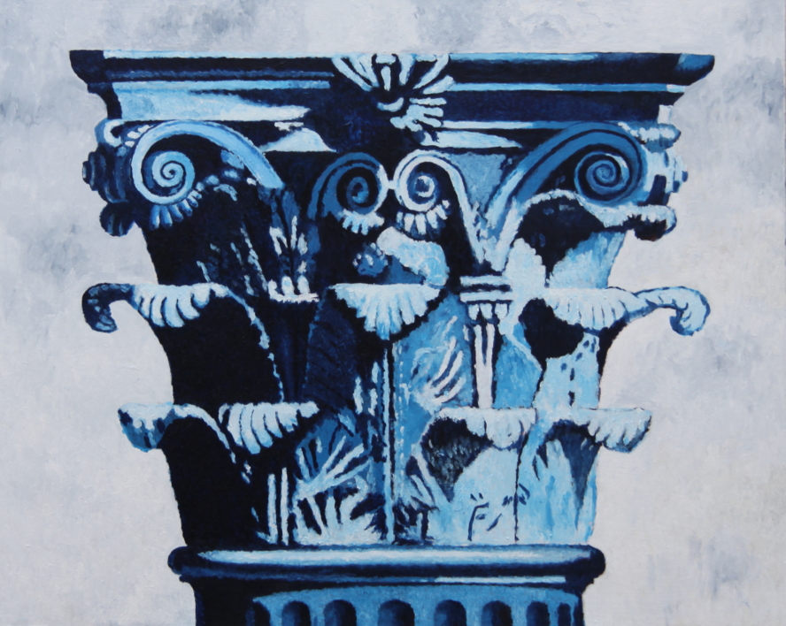 Corintio Azul |Pintura de Miguel Ortega Mesa | Compra arte en Flecha.es