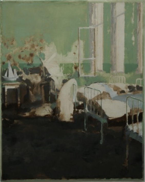 Dormitorio Verde |Pintura de Simon Edmondson | Compra arte en Flecha.es