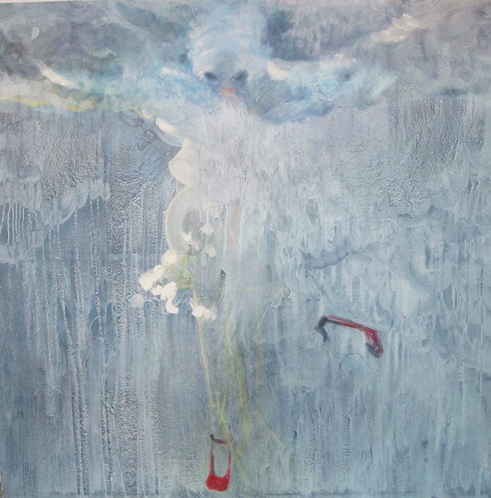 mujer cigueña |Pintura de Rosita Ibañez Martin | Compra arte en Flecha.es