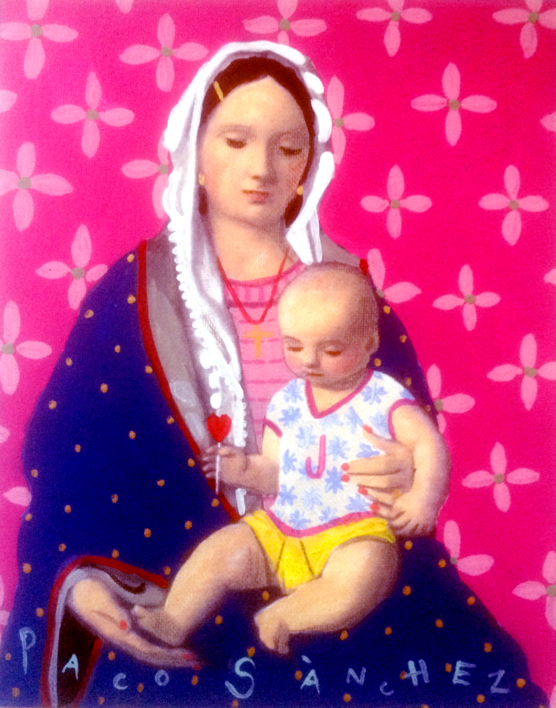Virgen guapa de las personas jovenes |Pintura de Paco Sánchez | Compra arte en Flecha.es