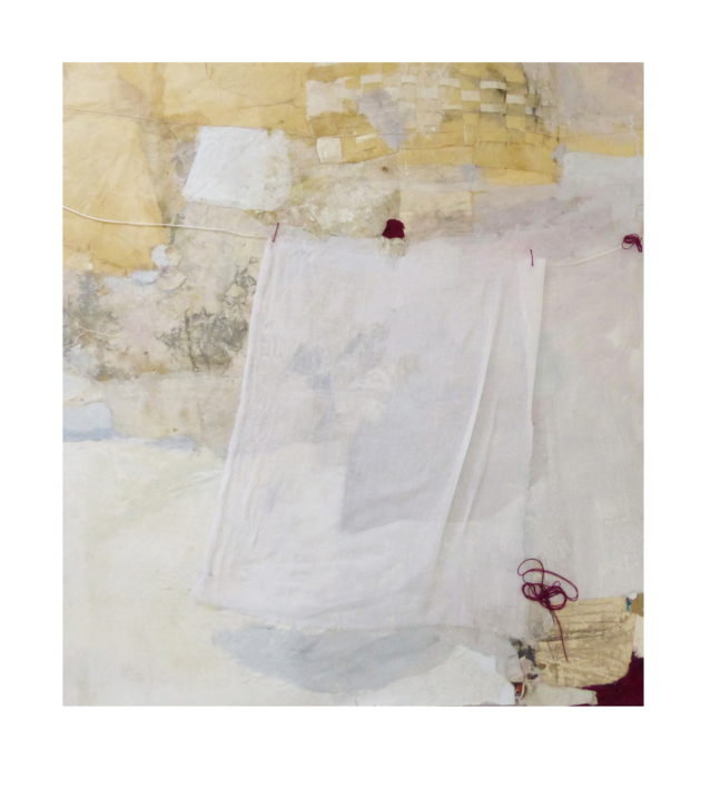 "SÁBANA Y CESTA" |Collage de Julia Fragua | Compra arte en Flecha.es