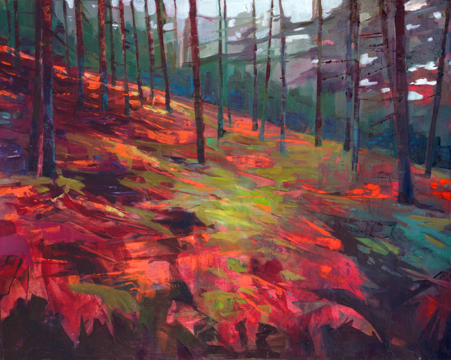 Helechos rojos |Pintura de Carmen Montero | Compra arte en Flecha.es