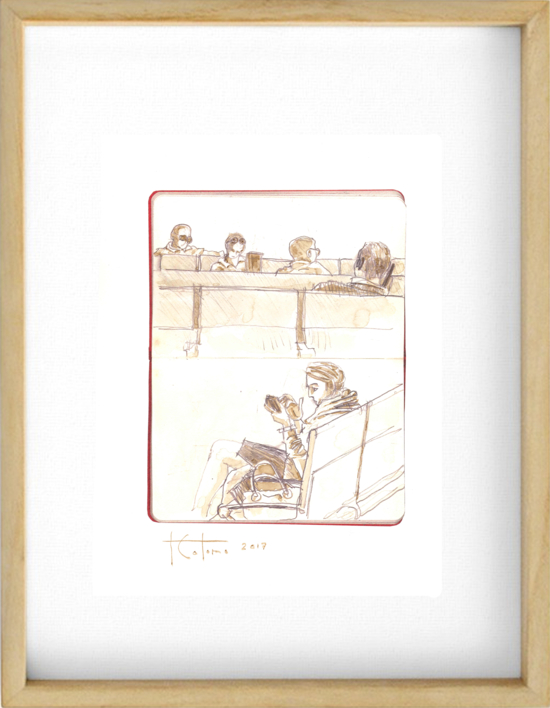 Esperas |Dibujo de Fernando Colomo | Compra arte en Flecha.es