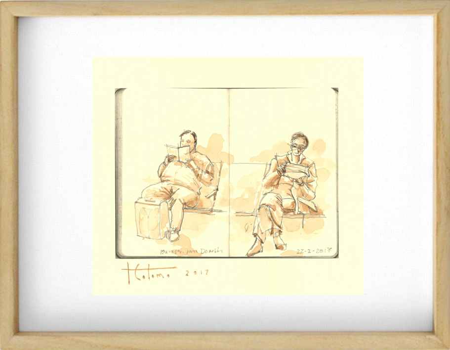 Esperas | Dibujo de Fernando Colomo | Compra arte en Flecha.es