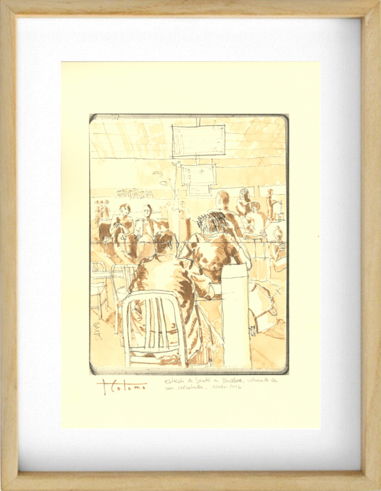 Esperas | Dibujo de Fernando Colomo | Compra arte en Flecha.es