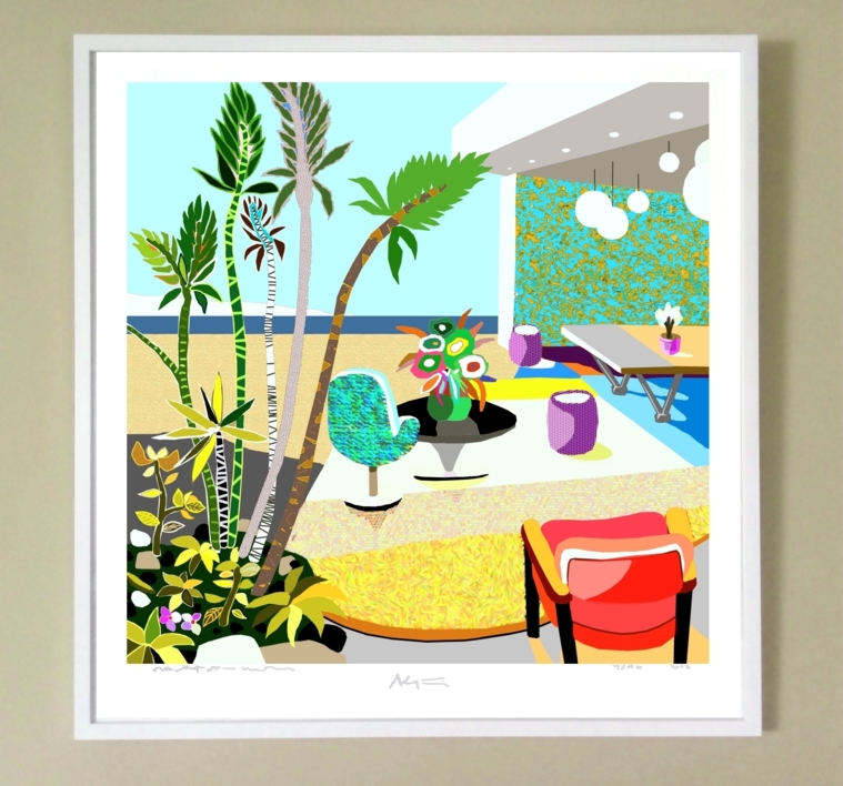 Casa con vistas (100x100cm) | Digital de ALEJOS | Compra arte en Flecha.es