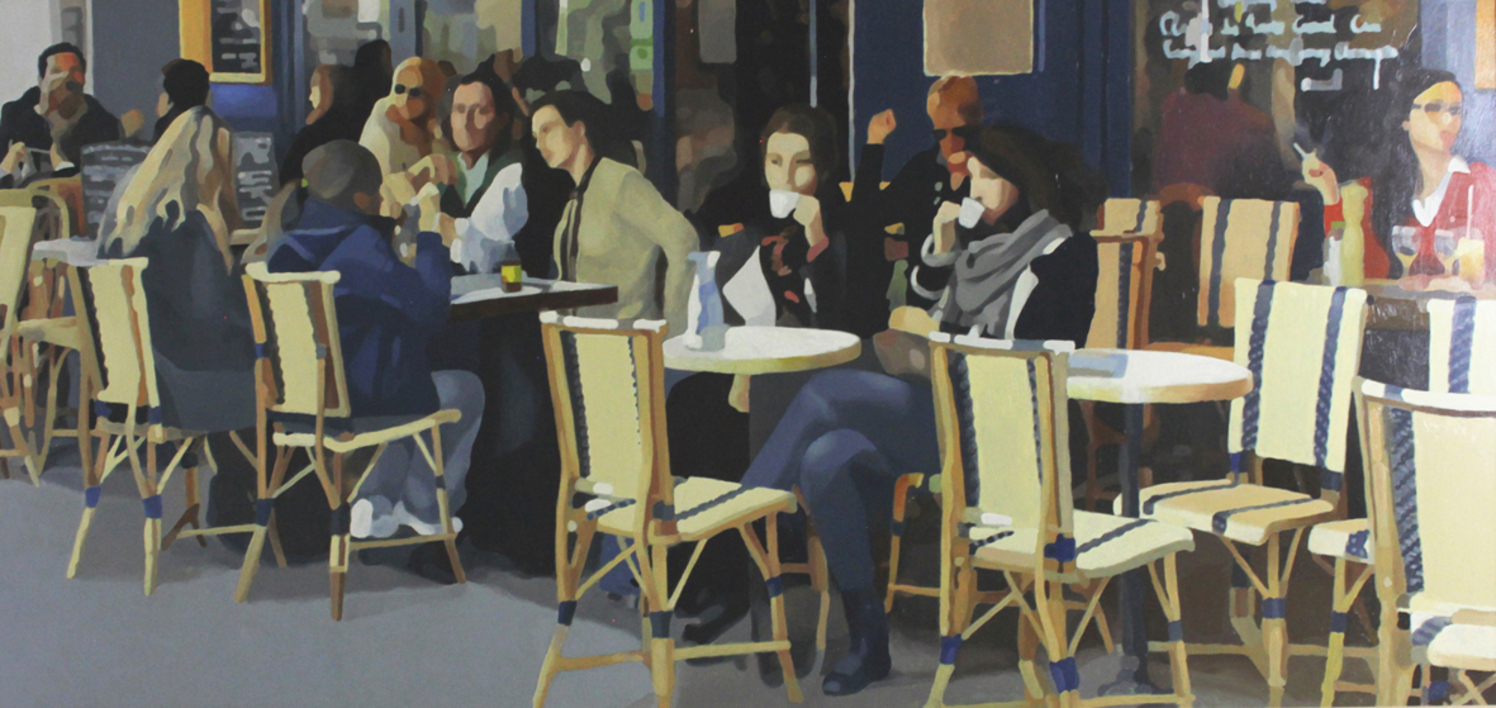 Terraza en otoño |Pintura de Jose Belloso | Compra arte en Flecha.es
