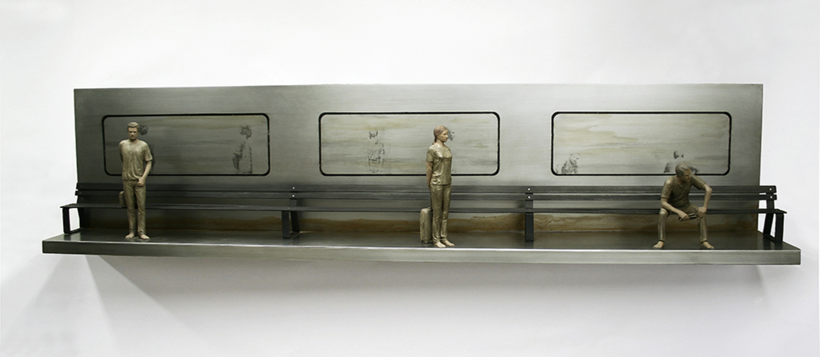 El banco que espera al tren III | Escultura de Marta Sánchez Luengo | Compra arte en Flecha.es