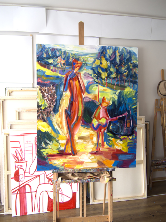 Fauns musicians, Inspiración de la naturaleza, color y expresión. | Pintura de Maciej Cieśla | Compra arte en Flecha.es