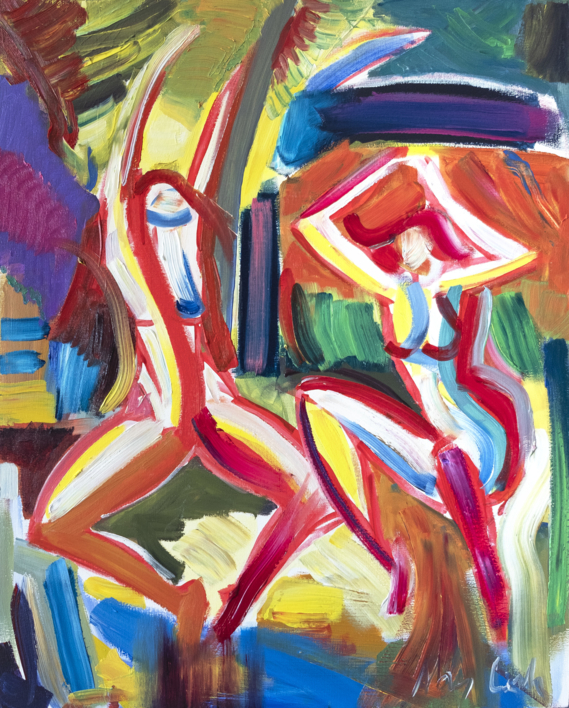Bailes salvajes. Expresión en especie |Pintura de Maciej Cieśla | Compra arte en Flecha.es
