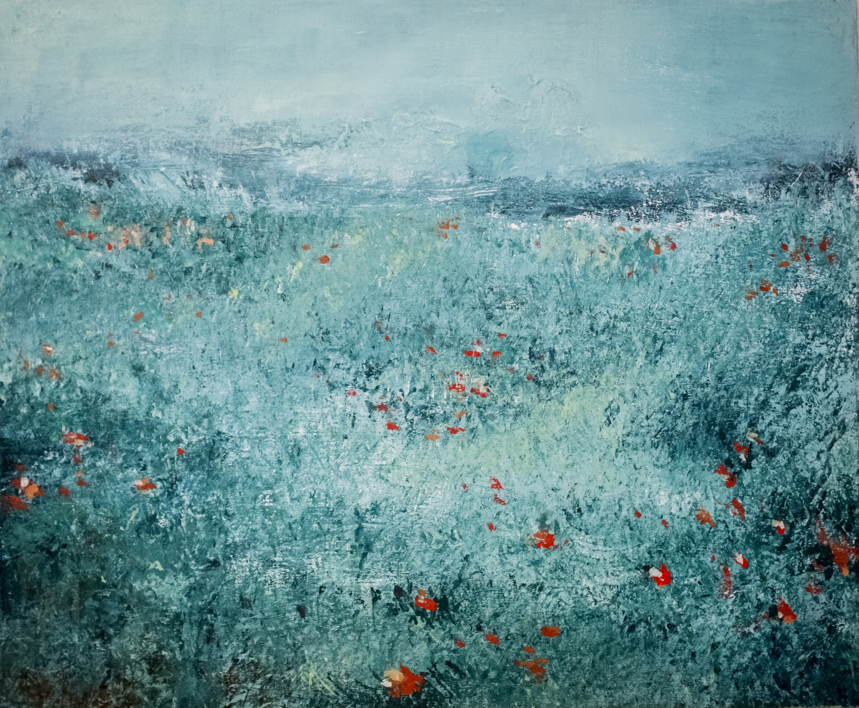 Jardín de amapolas |Pintura de Lucia Garcia Corrales | Compra arte en Flecha.es