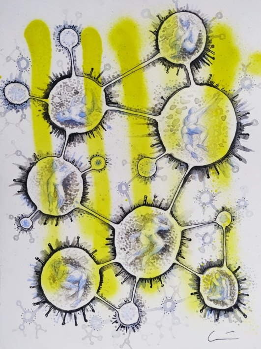 PANDEMIA |Dibujo de LuisQuintano | Compra arte en Flecha.es
