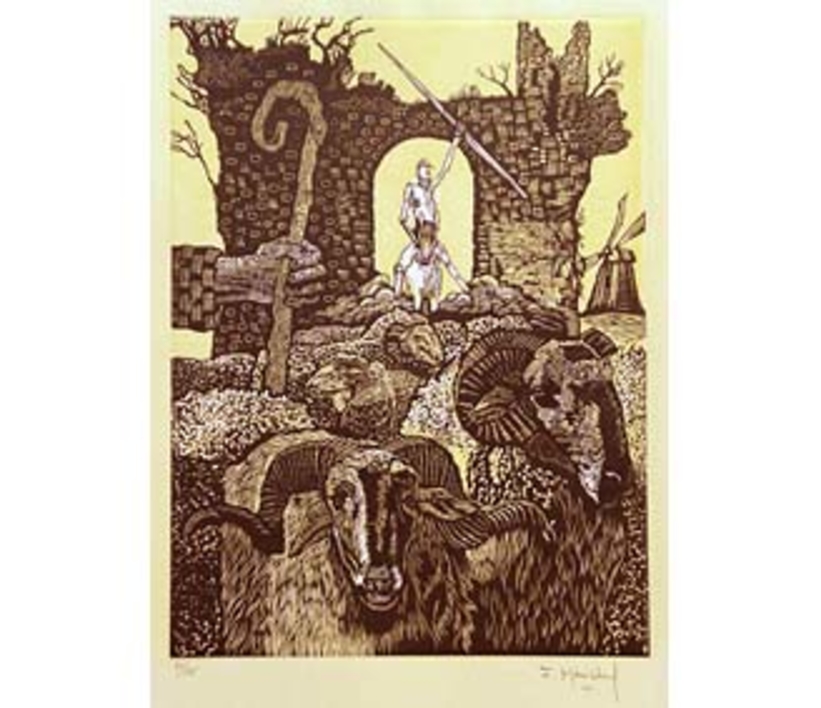 El Testamento de Don Quijote (X) |Dibujo de François Marechal | Compra arte en Flecha.es