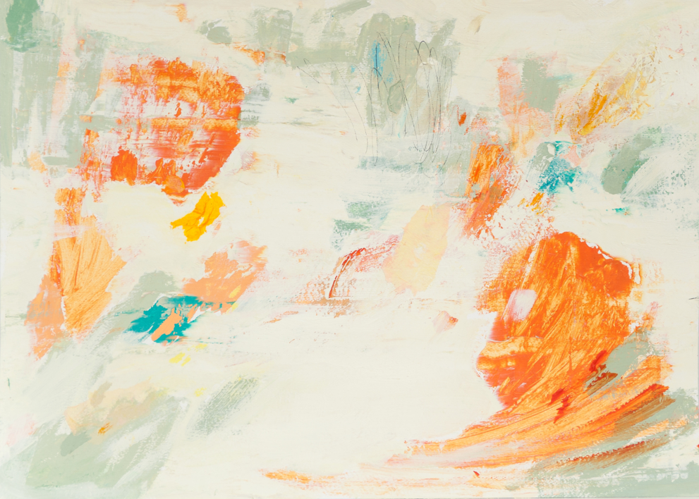 Abstracción naranja |Pintura de Susana Sancho | Compra arte en Flecha.es