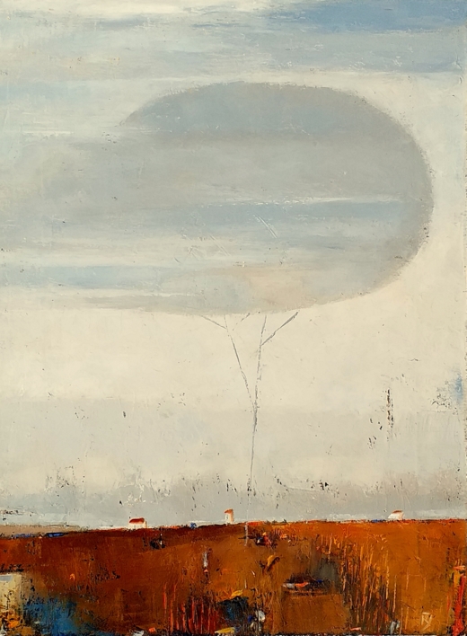Landscape With Strange Tree |Pintura de Kestutis Jauniskis | Compra arte en Flecha.es