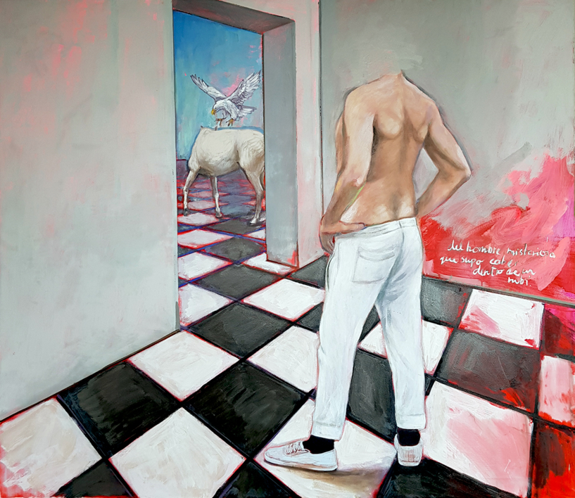 Del hombre misterioso que supo caber dentro de un rubí. |Pintura de Juan Mateo Cabrera | Compra arte en Flecha.es