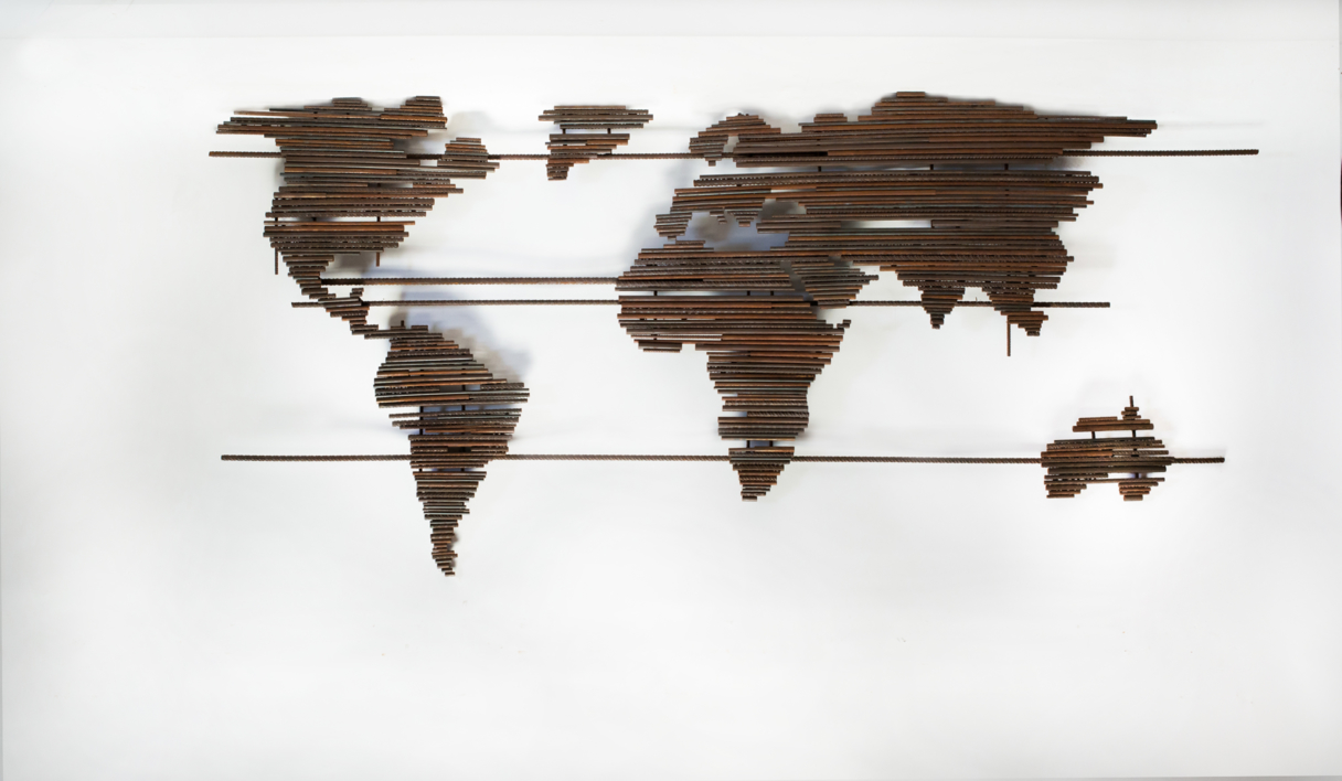 MAPA MUNDI XXIX |Escultura de pared de María Hervás | Compra arte en Flecha.es
