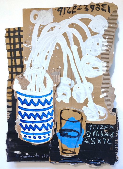 BODEGON AZUL |Collage de BARBEITO | Compra arte en Flecha.es