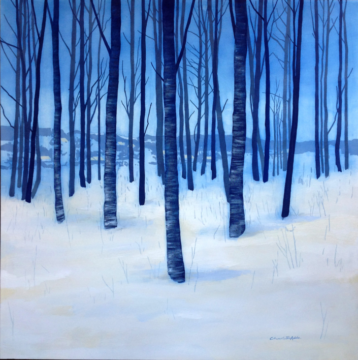 Bosque invernal |Pintura de Charlotte Adde | Compra arte en Flecha.es