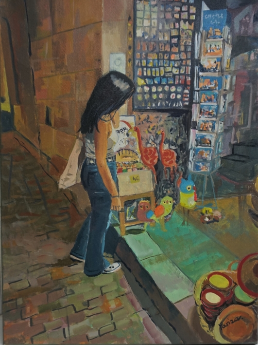 Mercadillo |Pintura de Amaya Fernández Fariza | Compra arte en Flecha.es