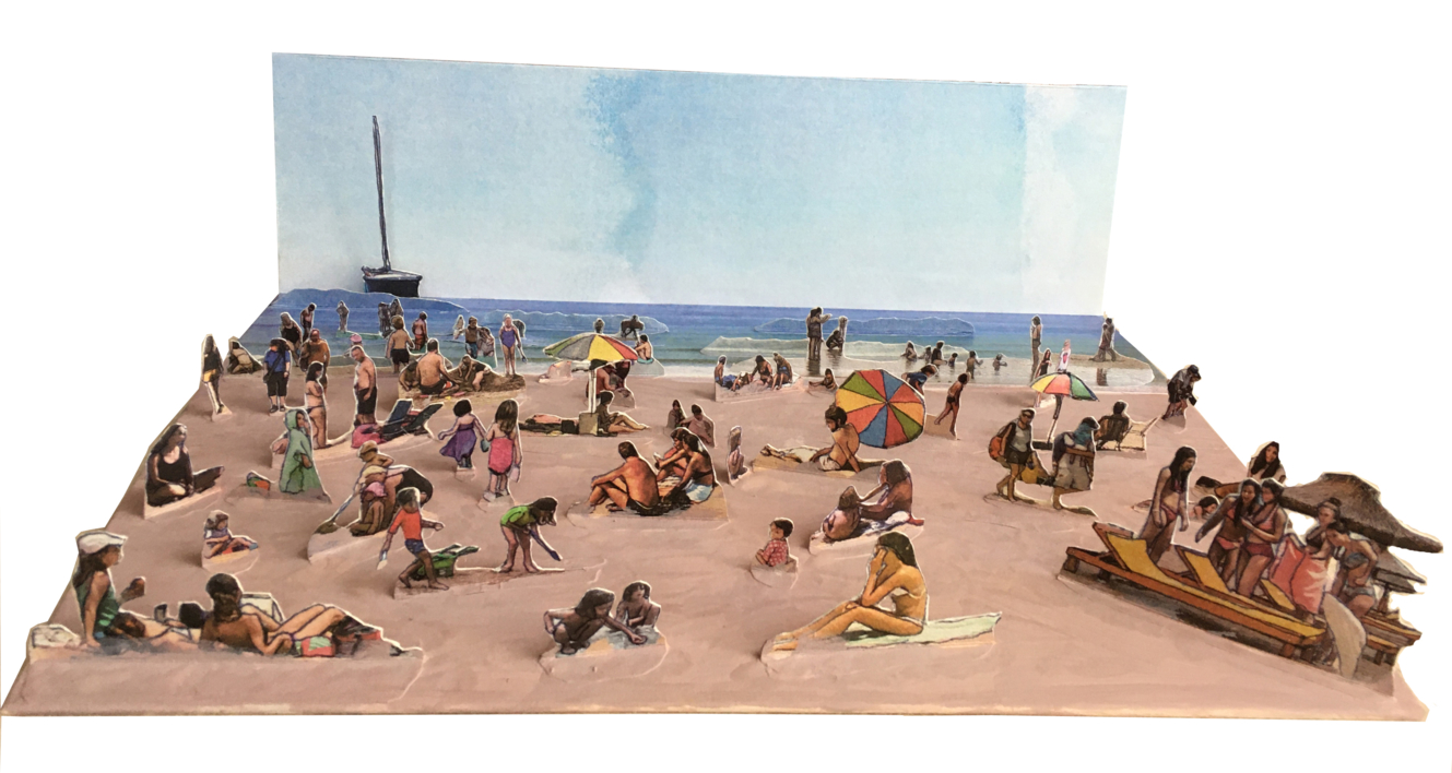 LA PLAYA |Obra gráfica de Ana Valenciano | Compra arte en Flecha.es