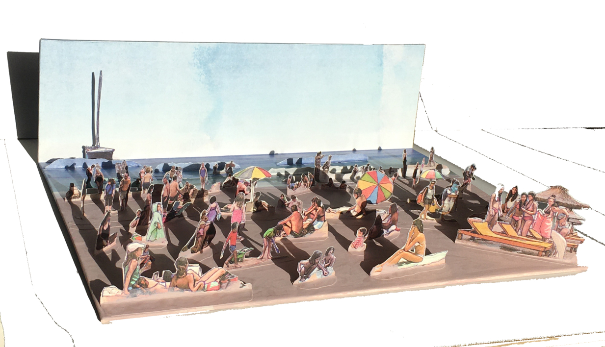 LA PLAYA | Obra gráfica de Ana Valenciano | Compra arte en Flecha.es