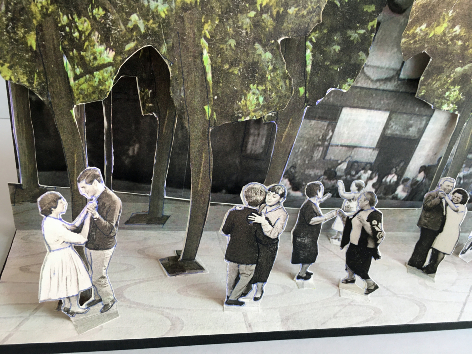 Baile en la plaza | Obra gráfica de Ana Valenciano | Compra arte en Flecha.es