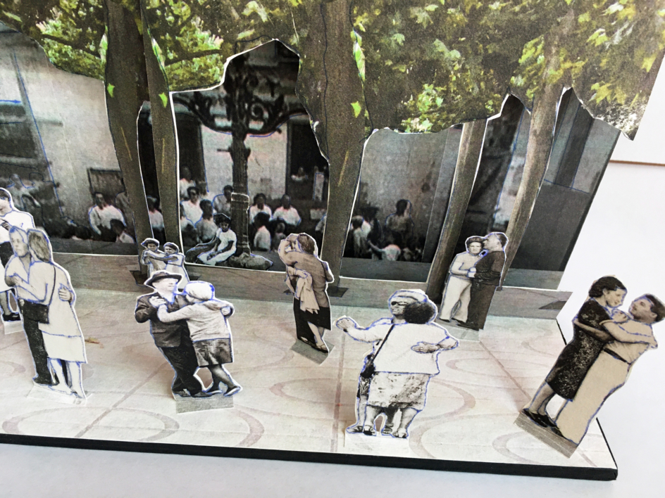 Baile en la plaza | Obra gráfica de Ana Valenciano | Compra arte en Flecha.es