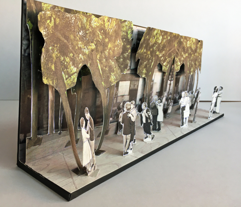 Baile en la plaza | Obra gráfica de Ana Valenciano | Compra arte en Flecha.es