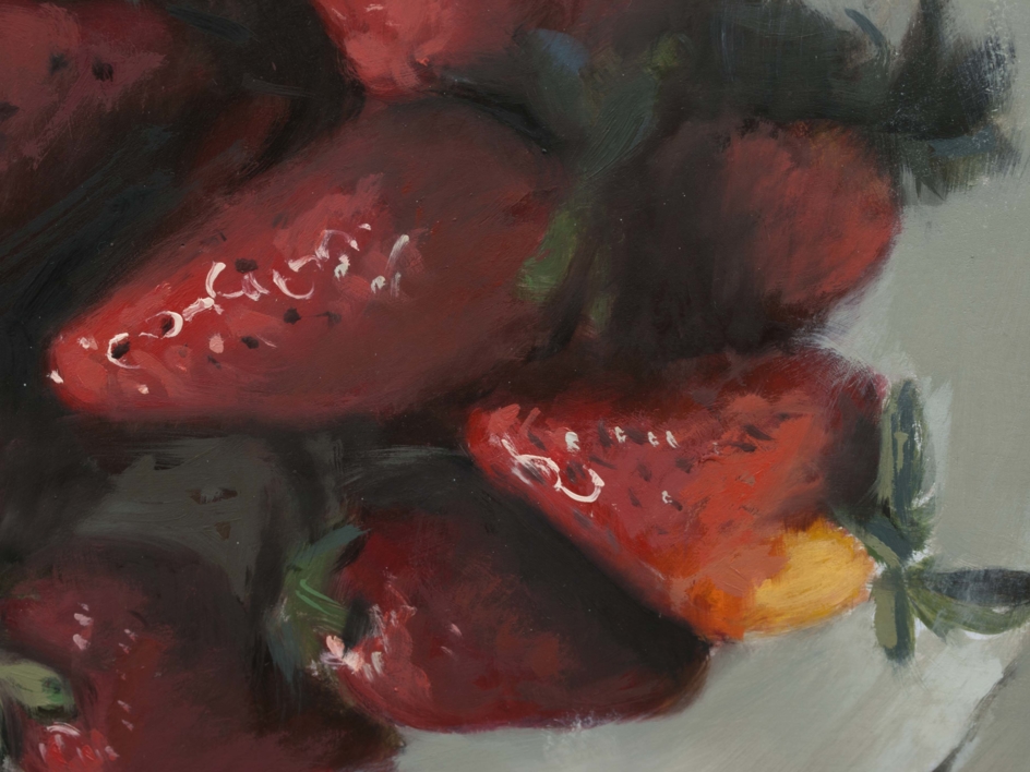 Plato con  fresas | Pintura de Álvarez Cebrián | Compra arte en Flecha.es