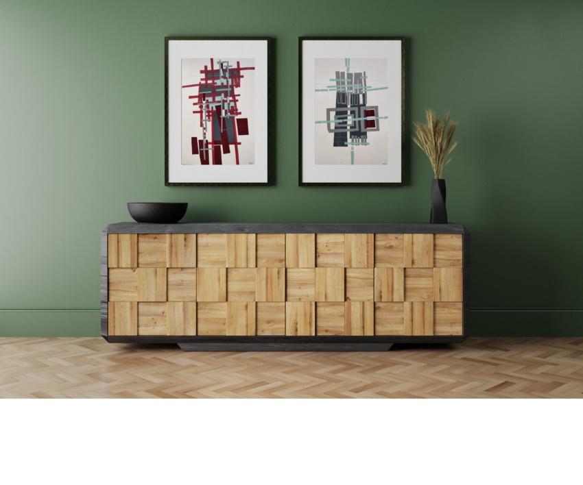 Ciudad vinotinto en caos | Collage de Fabiana Zapata | Compra arte en Flecha.es