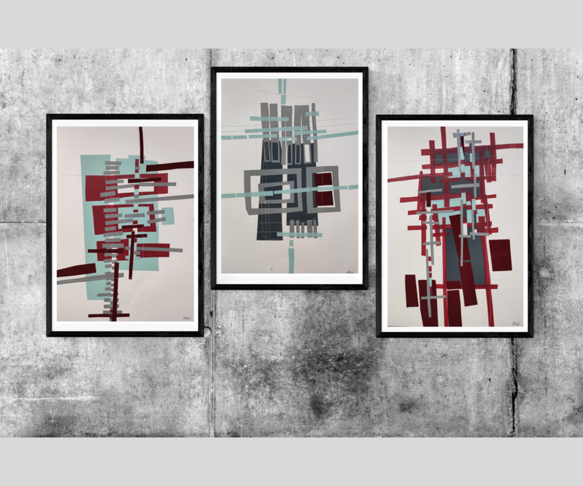 Ciudad en grises | Collage de Fabiana Zapata | Compra arte en Flecha.es