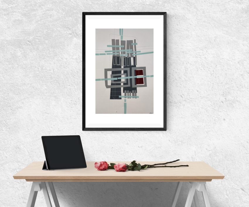 Ciudad en grises | Collage de Fabiana Zapata | Compra arte en Flecha.es