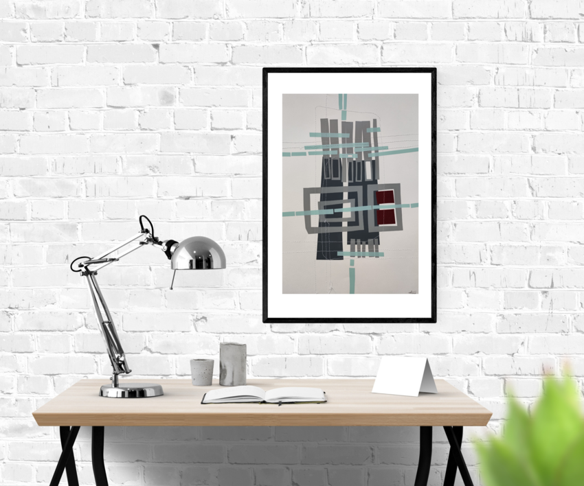 Ciudad en grises | Collage de Fabiana Zapata | Compra arte en Flecha.es
