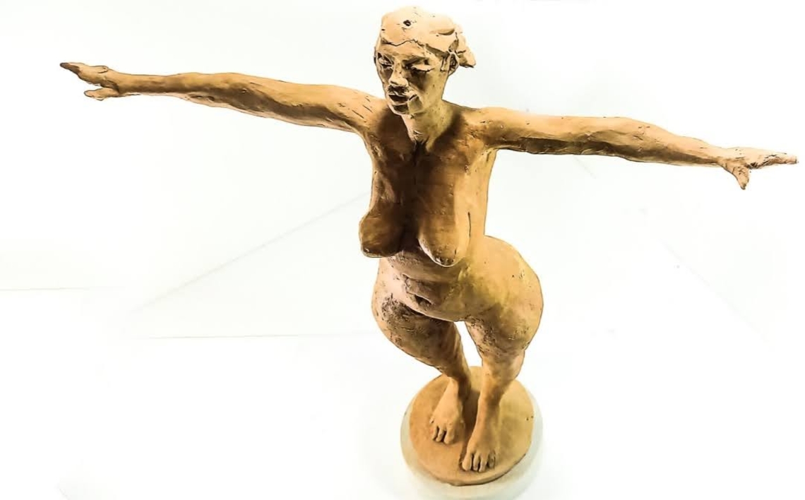 Serie yoga, En cruz. |Escultura de Lunaolivares | Compra arte en Flecha.es