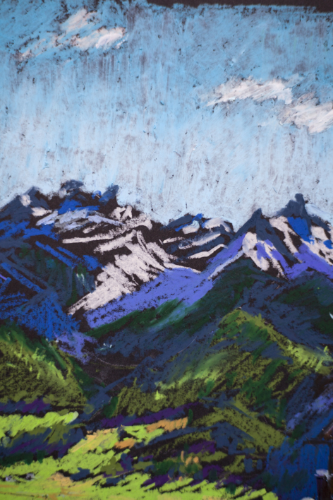 OLD MILL IN ALPES. SCUOL, SWITZERLAND. IMPRESSIONISTIC ETUDE ORIGINAL OIL PASTEL PAINTING. SMALL MOUNTAINS NATURE IMPRESSIONISM IMPRESSION DECOR TRAVEL BRIGHT | Pintura de Sasha Romm Art | Compra arte en Flecha.es